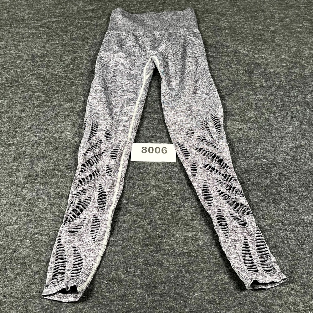 PINK Victoria's Secret Cool & Comfy Leggings‎ Womens XS Gray High Waisted Cutout